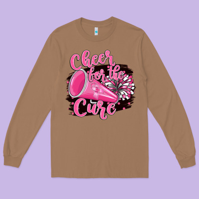 Cheer For The Cure Long Sleeve Tee Designed By Barkaloodesign