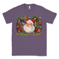 Lavender with god all things are possible with santa claus bbs Classic Tee - BundleAndBundleShop