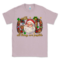 Lilac with god all things are possible with santa claus bbs Classic Tee - BundleAndBundleShop