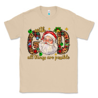 Mushroom with god all things are possible with santa claus bbs Classic Tee - BundleAndBundleShop
