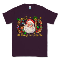 Plum with god all things are possible with santa claus bbs Classic Tee - BundleAndBundleShop