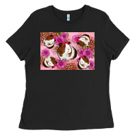 Black Guinea pig flowers Ladies Tee - Artiststas