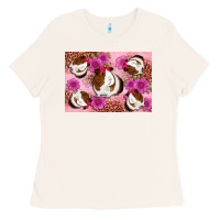 Bone Guinea pig flowers Ladies Tee - Artiststas