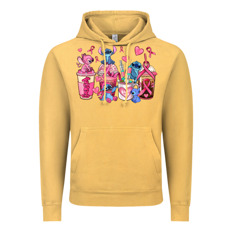 Breast Cancer Stitch Coffee Cups Vintage Hoodie by AdoDesignShop | Teevron