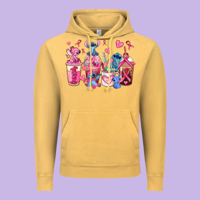 Breast Cancer Stitch Coffee Cups Vintage Hoodie Designed By Adodesignshop