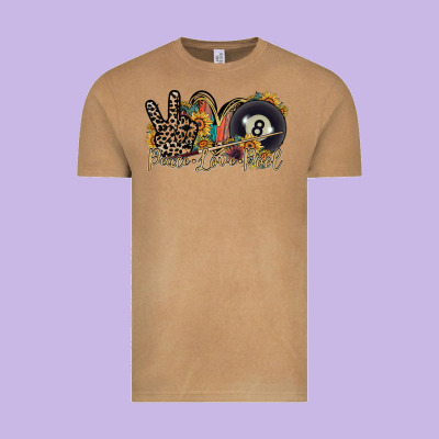 Peace Love Pool Vintage Tee Designed By Racoondesign