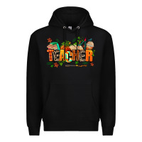 Black fall teacher Premium Hoodie - AdoDesignShop