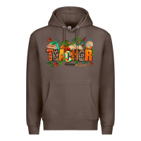Coffee fall teacher Premium Hoodie - AdoDesignShop