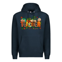 Navy fall teacher Premium Hoodie - AdoDesignShop