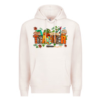 Pale Pink fall teacher Premium Hoodie - AdoDesignShop