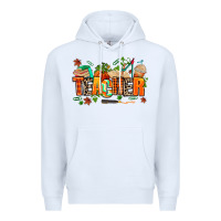 White fall teacher Premium Hoodie - AdoDesignShop