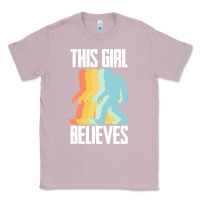 Lilac bigfoot t  shirt bigfoot   this girl believes t  shirt Classic Tee - DesigneFamous
