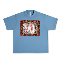 Pebble Blue baseball leopard background Urban Heavy Tee - RanaPortraitStore