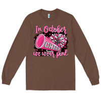 Chestnut in october we wear pink cheer Long Sleeve Tee - BarkalooDesign