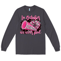 Smoke in october we wear pink cheer Long Sleeve Tee - BarkalooDesign