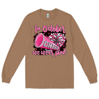 Toasted Coconut in october we wear pink cheer Long Sleeve Tee - BarkalooDesign