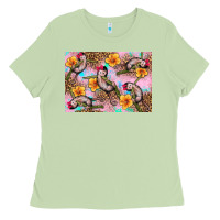 Matcha Baby monkey flowers Ladies Tee - Artiststas