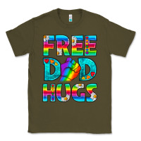 Army Green Pride LGBTQ Free Dad Hugs Classic Tee - BundleAndBundleShop