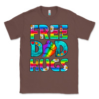 Chestnut Pride LGBTQ Free Dad Hugs Classic Tee - BundleAndBundleShop