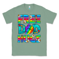 Sage Pride LGBTQ Free Dad Hugs Classic Tee - BundleAndBundleShop