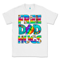 White Pride LGBTQ Free Dad Hugs Classic Tee - BundleAndBundleShop