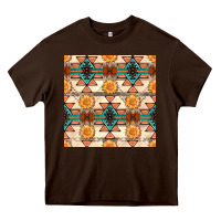Chocolate Brown native american aztec seamless pattern 1 Heavy Core Tee - BundleAndBundleShop