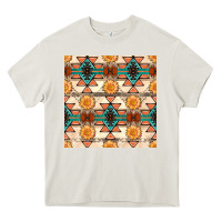 Cream native american aztec seamless pattern 1 Heavy Core Tee - BundleAndBundleShop