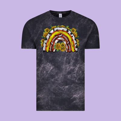 Sunflower Sports Rainbow Vintage Tee Designed By Racoondesign