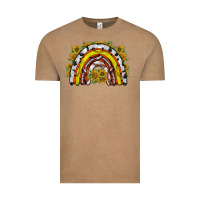 Vintage Coffee sunflower sports rainbow Vintage Tee - RacoonDesign