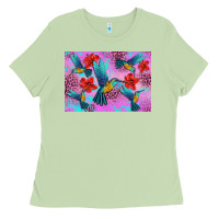 Matcha Flower Hummingbird Ladies Tee - Artiststas