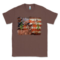 Chestnut deer hunting target american flag  background Classic Tee - BarkalooDesign