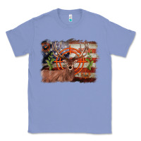 Colony Blue deer hunting target american flag  background Classic Tee - BarkalooDesign
