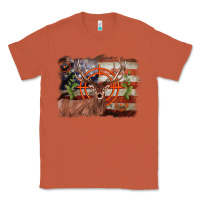 Copper deer hunting target american flag  background Classic Tee - BarkalooDesign