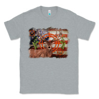 Heather Grey deer hunting target american flag  background Classic Tee - BarkalooDesign