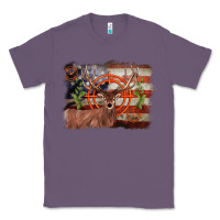 Lavender deer hunting target american flag  background Classic Tee - BarkalooDesign