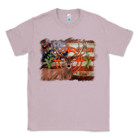 Lilac deer hunting target american flag  background Classic Tee - BarkalooDesign