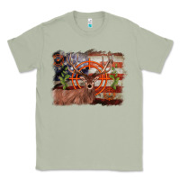 Matcha deer hunting target american flag  background Classic Tee - BarkalooDesign