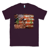 Plum deer hunting target american flag  background Classic Tee - BarkalooDesign
