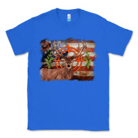 True Royal deer hunting target american flag  background Classic Tee - BarkalooDesign