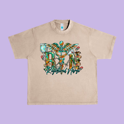 Registered Nurse Urban Heavy Tee Designed By Racoondesign