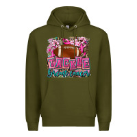 Army Green tackle breast cancer Premium Hoodie - AdoDesignShop