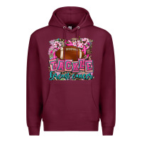 Burgundy tackle breast cancer Premium Hoodie - AdoDesignShop