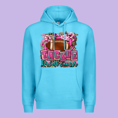 Tackle Breast Cancer Premium Hoodie Designed By Adodesignshop