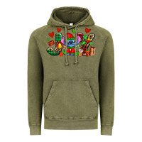 Vintage Olive joy with christmas elf stitch Vintage Hoodie - AdoDesignShop