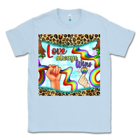 Dusty Blue Pride lgbtq love always wins peace gender symbol Classic Tee - BundleAndBundleShop