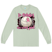 Matcha in october we wear pink volleyball Long Sleeve Tee - BarkalooDesign