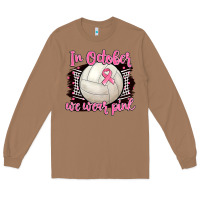 Toasted Coconut in october we wear pink volleyball Long Sleeve Tee - BarkalooDesign