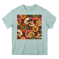 Arona western skull aztec seamless pattern Heavy Core Tee - BundleAndBundleShop