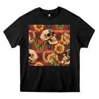 Black western skull aztec seamless pattern Heavy Core Tee - BundleAndBundleShop