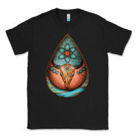 Black teardrop tooled leather bullskull earrings Classic Tee - Jasminsmagicworld